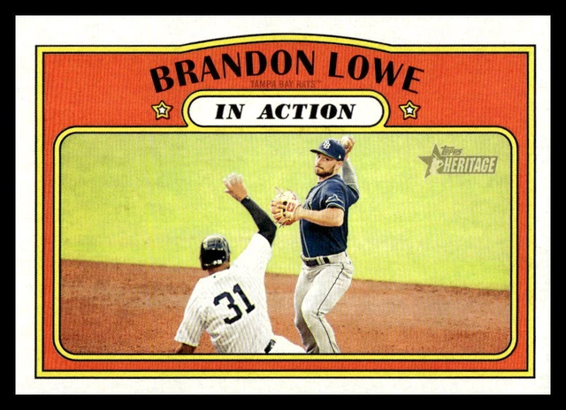 2021 Topps Heritage #242 Brandon Lowe  IA  Tampa Bay Rays