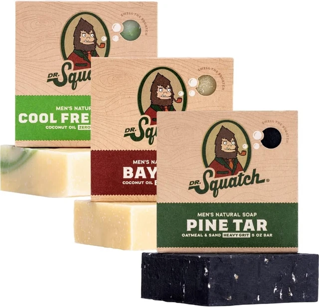 Dr. Squatch All Natural Soap Bar for Men, 3 Bar Variety Pack - Birchwood Bree.|