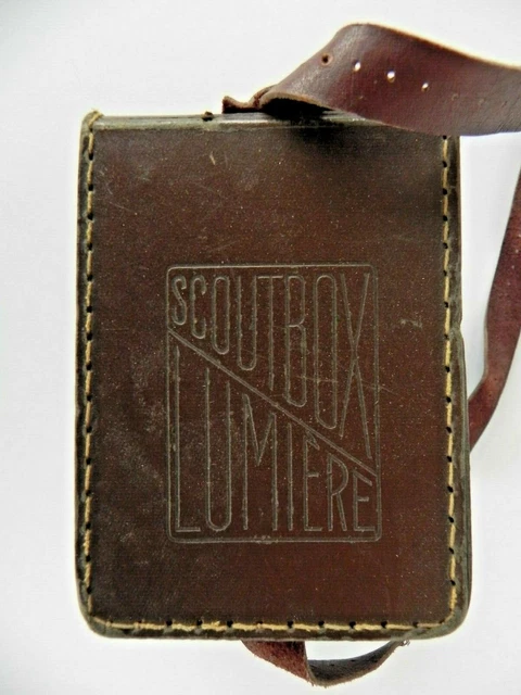 Antica custodia per macchina fotografica LUMIERE SCOUTBOX in cuoio