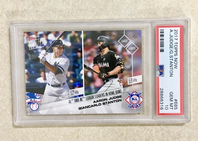 2017 Topps Now Aaron Judge Stanton Rookie Card #685 Yankees PSA 10 Gem Mint