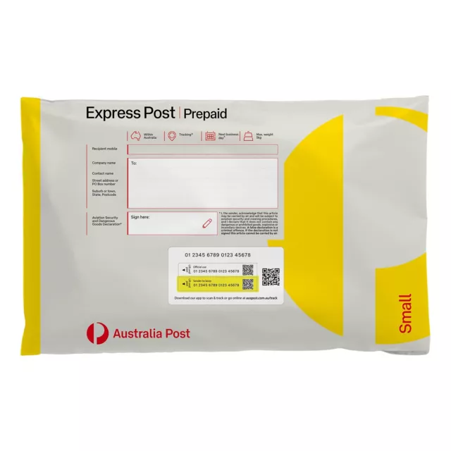 10 x satchels Australia post prepaid satchels express small up to 5kg