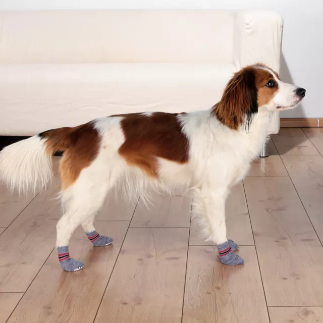 2 Dog Socks Trixie Anti Slip For Slippery Surfaces Wound Protector All Sizes