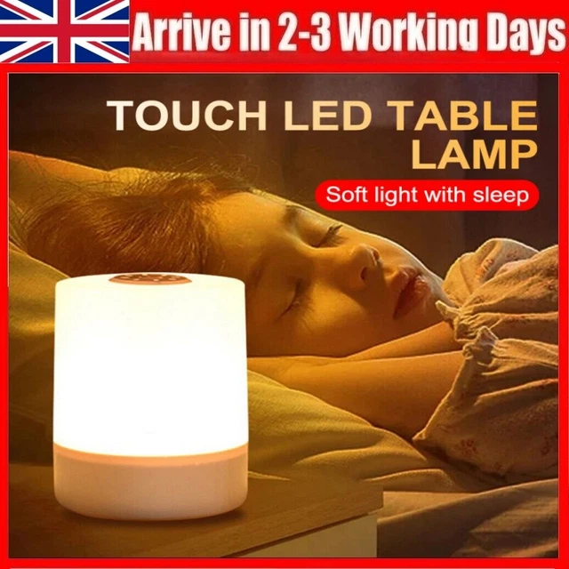 TOUCH SENSOR NIGHT Light LED Bedside Desk Table Lamp Dimmable USB ...