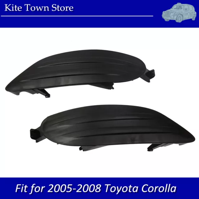 Pair of Fog Light Lamp Bumper Cover Insert RH LH for Toyota Corolla 05 06 07 08