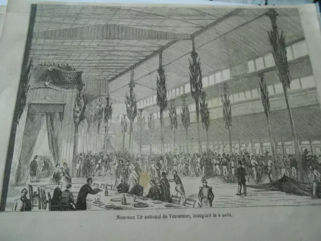 1861 engraving - New National Shooting of Vincennes inaugurated