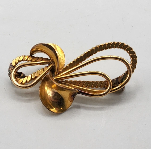 Broche Ancienne Saint Hubert En Métal Argenté Et Croix Dorée - Vintage