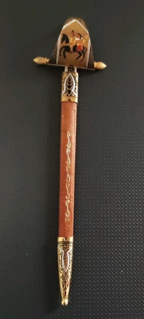 Broche Ancienne En Or De Tolède - Sabre/épée Avec Heaume De Chevalier - Occasion