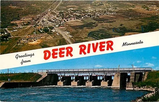 MN, Deer River, Minnesota, Lake Winnibigoshish Dam, City View, L.L. Cook 38573