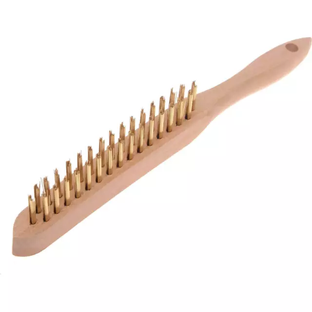 Faithfull Brass Scratch Wire Brush 2 Rows