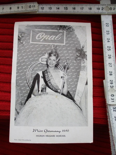 Vintage-Ansichtskarten-Motivkarten-Opal-Miss Germany 1960-Ingrun Helgard Moeckel