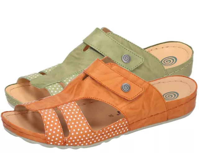 Dr.Brinkmann Mules à Pois 701206 Cuir Sabots Sandales