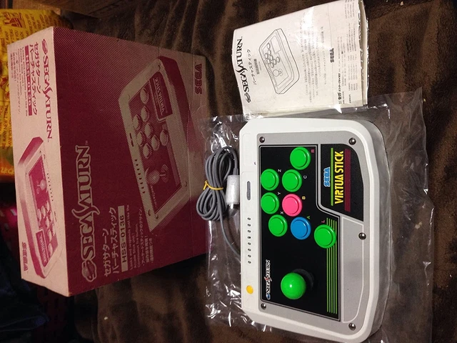 Sega Saturn Virtua Stick Controller HSS-0136 Arcade White 1996 Retro Video Game