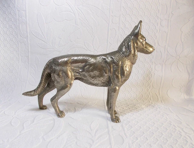German Shepherd  Bronze  Figurine Sculpture