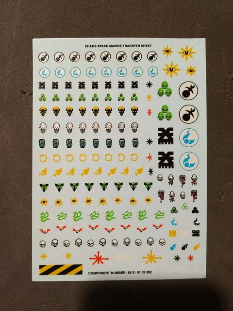 Warhammer 40k Sheet Transfer Chaos Chapters Space Marine RARE - Foto 11