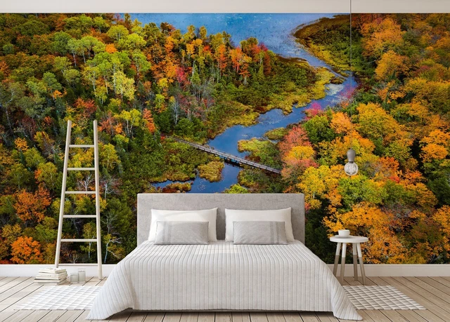 3D TREE FOREST E1064 Wallpaper Mural Paper Wall Print Indoor Murals CA ...