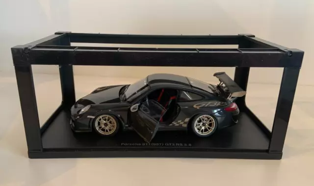 AUTOart  1:18 PORSCHE 911 997 GT3 RS 3.8 Grey/Black) READ BELOW wheel damaged