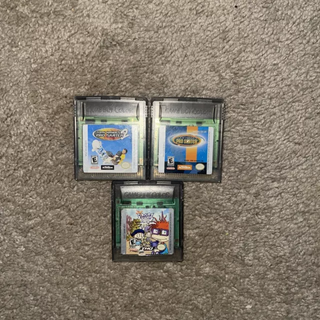 Lot Of 3 Game boy Color Games Tony Hawk Pro Skater 1&2 Rugrats In Paris Lot Of 3 Game boy Color Games Tony Hawk Pro Skater 1&2 Rugrats In Paris