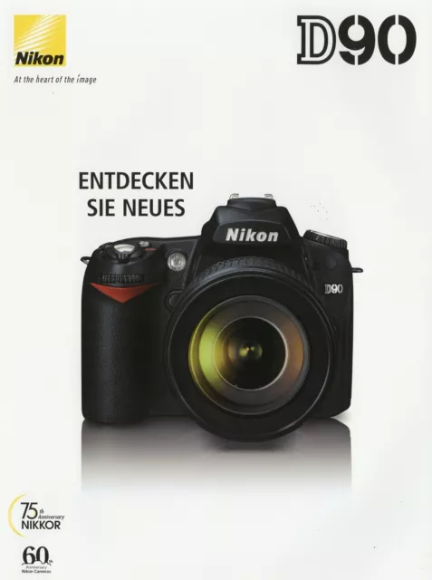 2008 Nikon D90 8/08 Camera Prospectus D brochure prospectus catalogus