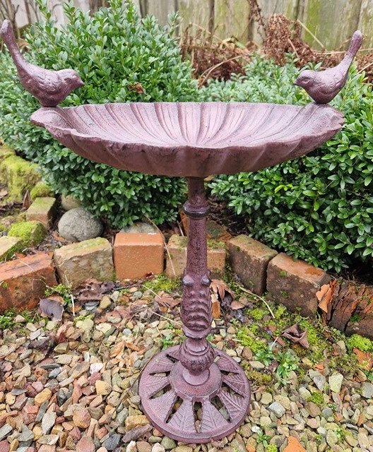 VOGELTRÄNKE VOGELBAD GUSSEISEN Antik Stil Gartendeko Garten Cottage