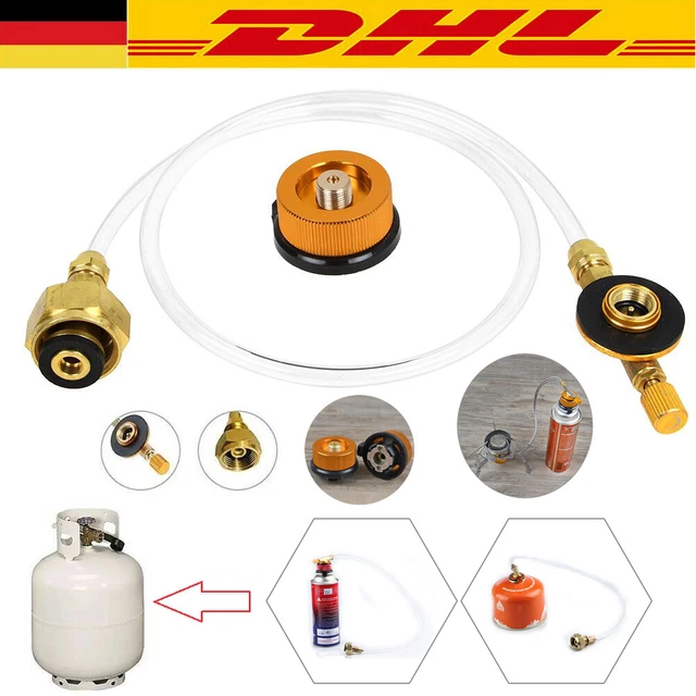 Gastank-Adapter Für Campingkocher – Umrüstkopf Aus Kupfer & Nylon, Für Deutsche Flüssiggastanks, Leicht & Kompakt Gastank-Adapter Für Campingkocher – Umrüstkopf Aus Kupfer & Nylon, Für Deutsche Flüssiggastanks, Leicht & Kompakt