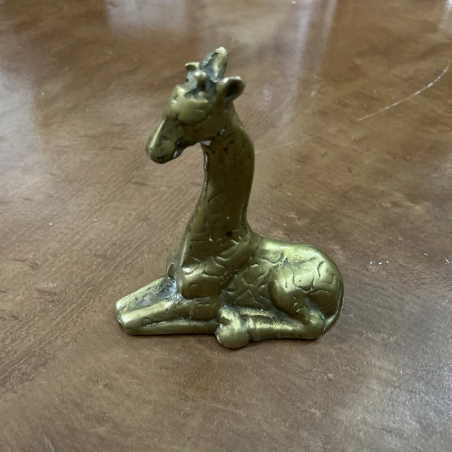 Brass Zebra 5 1/4 Inches Long 6 Inches High Almost 2 Pounds