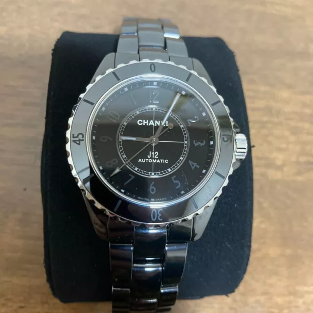 Pre-Owned CHANEL Chanel J12 Wanted de H7418 men's black ceramic watch  self-winding dial (Good) 