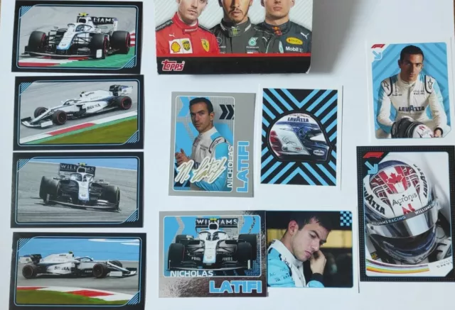 10 Stickers LATIFI NICHOLAS N°202 TOPPS F1 STICKER  SILVER SIGNATURE AUTOGRAPHE