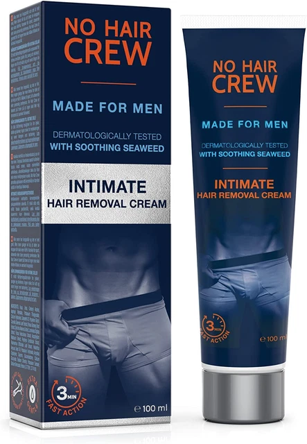 NO HAIR CREW Enthaarungscreme Intimbereich - Extra Sanfte Haarentfernung Männer