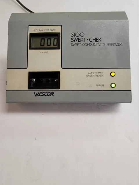 Wescor 3100 Sweat-Chek Conductivity Analyzer. 115V. 50/60 Hz. Used.