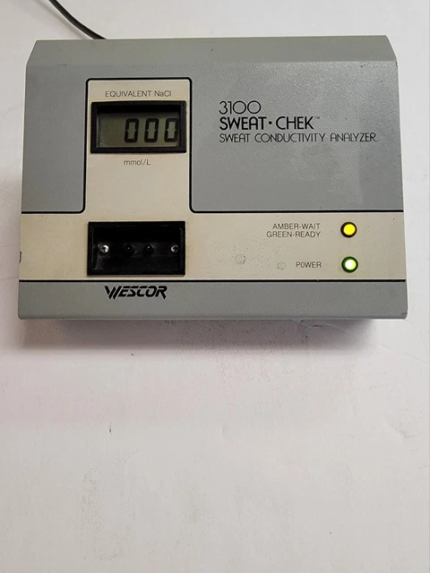 Wescor 3100 Sweat-Chek Conductivity Analyzer. 115V. 50/60 Hz. Used.