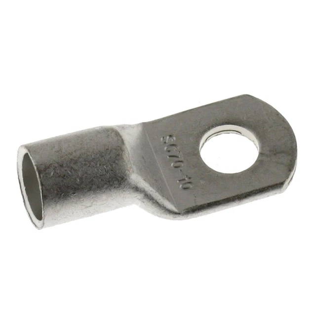 Cosse tubulaire vierge 70mm² Diamètre du trou M10 Anneau Cuivre en boîte