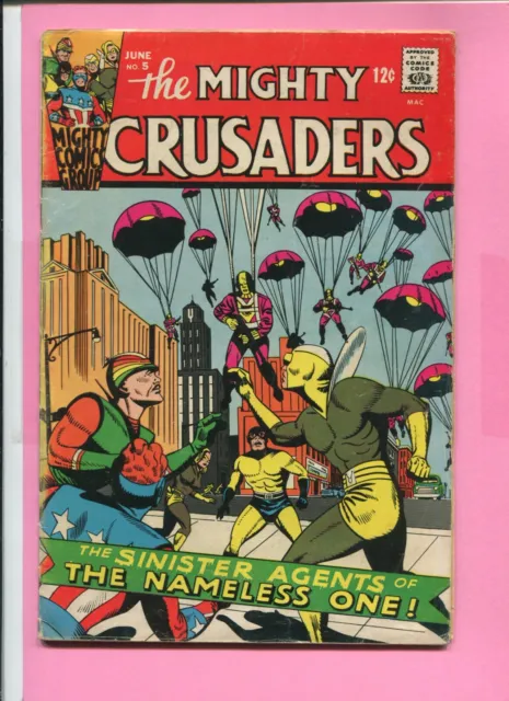 Mighty Crusaders # 5 - Fly Man - Mighty Comics Group - Reinman Art -1966 - Cents