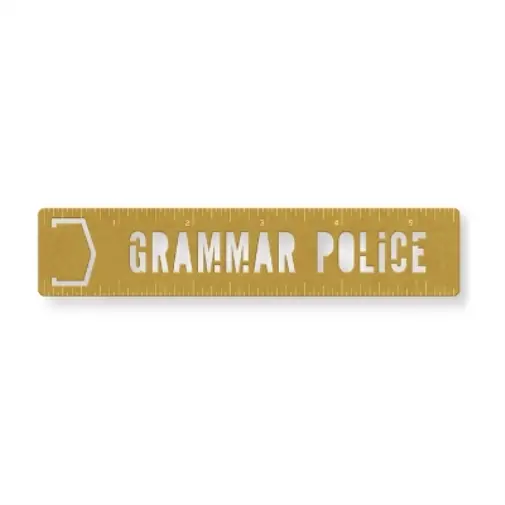 Brass Monkey Galison Grammar Police Metal Bookmark Stencil (Bookmark)