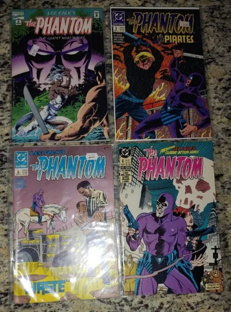 PHANTOM Marvel #2 1995 + DC #3,6 1989 + #4 1988 Lee Falk LOT of 4 VF to NM