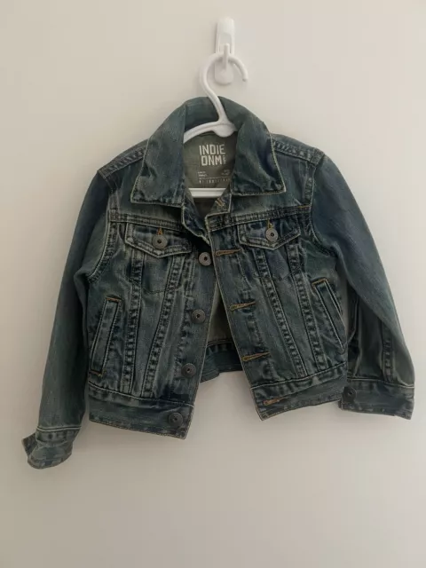 Indie Kids Boys Denim Jacket - Size 3 - Excellent Condition