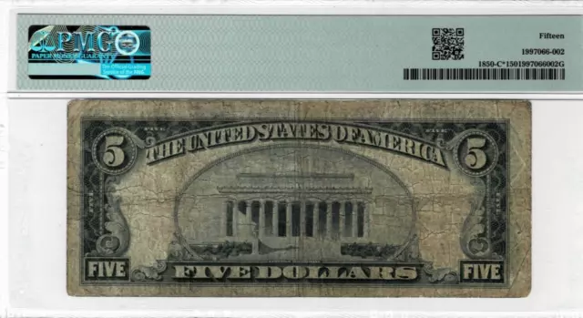 1929 $5 Federal Reserve Bank *STAR* note-fr.1850-C*--PMG 15--Scarce 1 of 10! 2