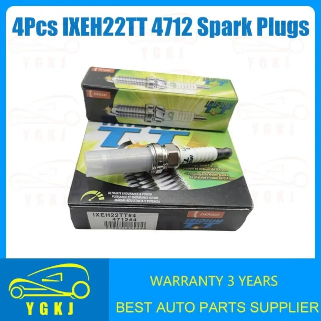 4x Genuine IXEH22TT 4712 Iridium Spark Plugs Fits LR0 50998 LR0 41664 LR0 32080