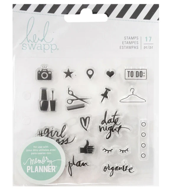 Alltagsstempelset - 17 Mini-Briefmarken - Heidi Swapp - Kartenherstellung - Journaling