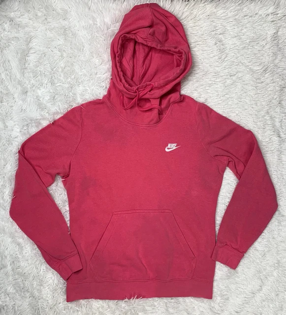 Nike Sportswear Rally Funnel Neck Hoodie Womens Size L Large Pink Sweatshirt