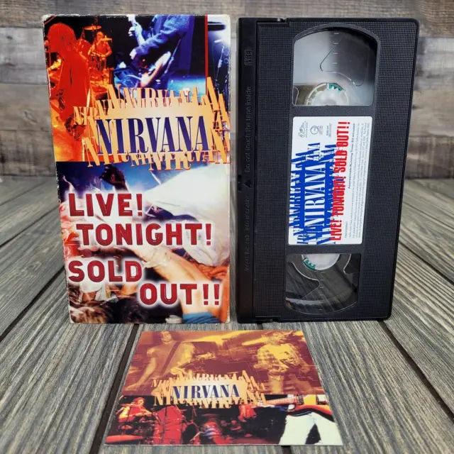 Nirvana: Live Tonight Sold Out (VHS, 1994) Grunge Rock Concert Video Cassette VG