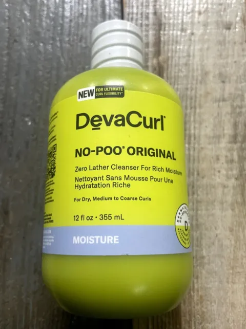 DevaCurl® No-Poo Original Zero Lather Cleanser for Rich MOISTURE • 12 fl oz