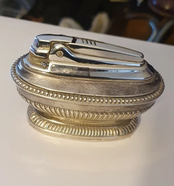 VINTAGE D'EPOCA 70'S Ronson Queen Anne Rarest lighter Table IN Silver ...