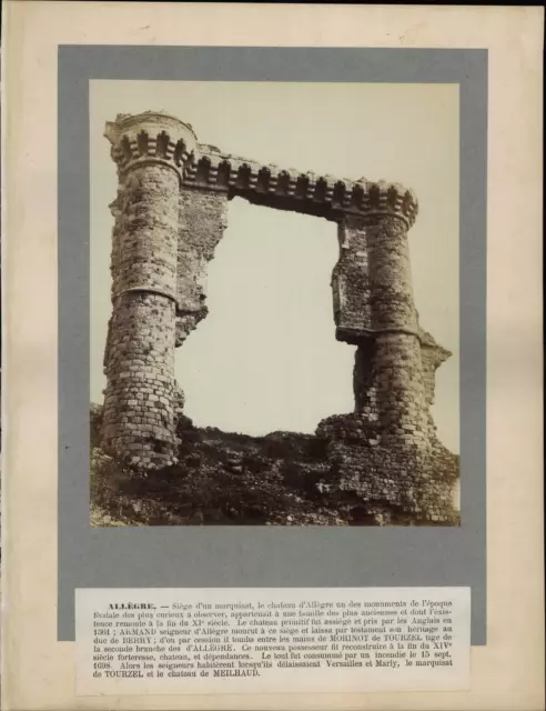 France, Allègre, Potence du Château vintage print tirage d&#039;époque  32x2