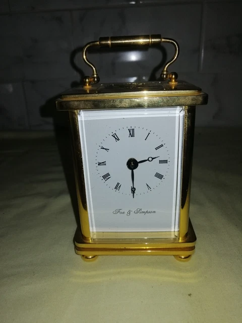 VINTAGE, FOX & Simpson Carriage Clock, Alain Movement, Excellent ...