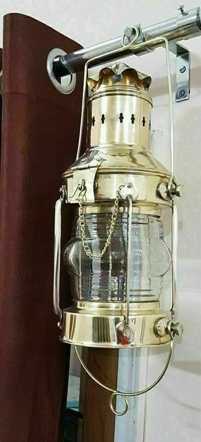 Vintage Messing Öl Lampe Maritim Schiff Lantern-Anchor Boot Licht Nautisch Neu