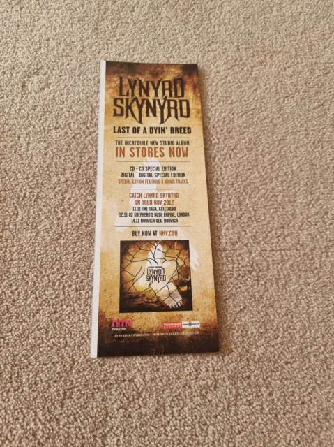 Tnewl18 Advert 11X4" Lynyrd Skynyrd : 'Last Of A Dyin' Breed' Studio Album