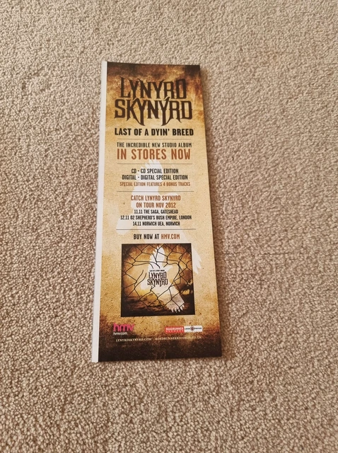 Tnewl18 Advert 11X4" Lynyrd Skynyrd : 'Last Of A Dyin' Breed' Studio Album