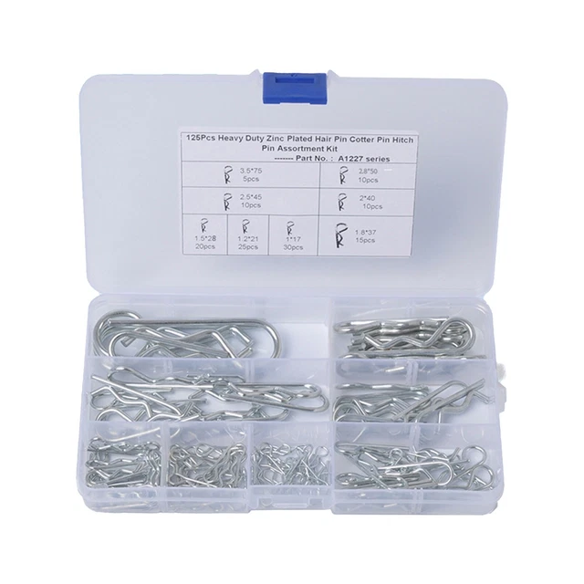 125Pcs Spring Connector Set Spring Connector Assortment 8 Sizes R Clips Spring