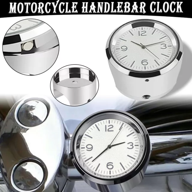 Motorcycle Waterproof Handlebar Mount Clock Watch Motorbike Bike Handlebar Clock