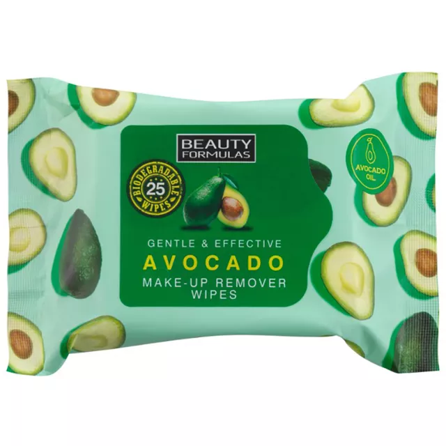 Beauty Formulas Avocado Make-Up Remover Wipes for Face